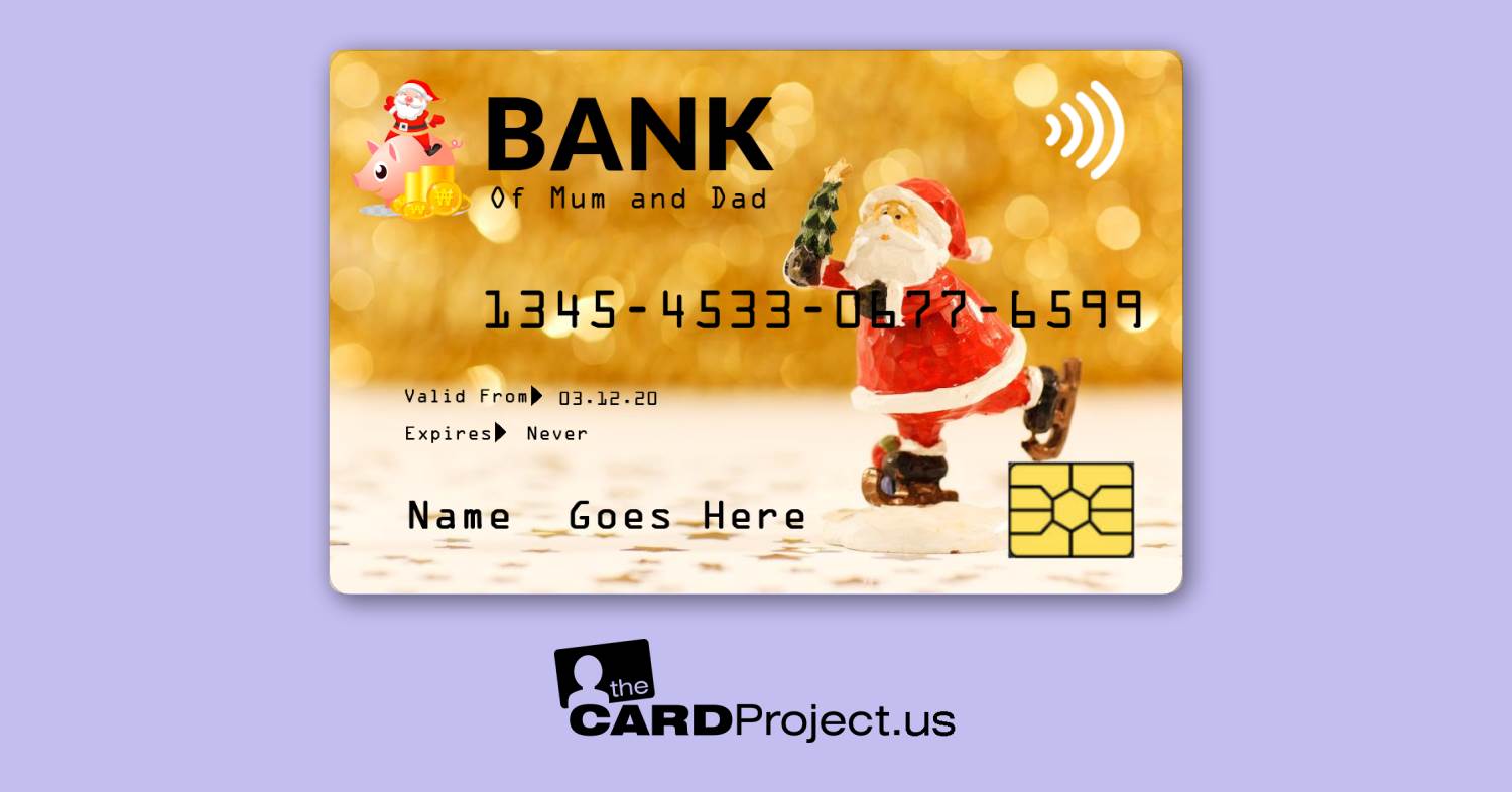 Santa Skating Toy Credit Card